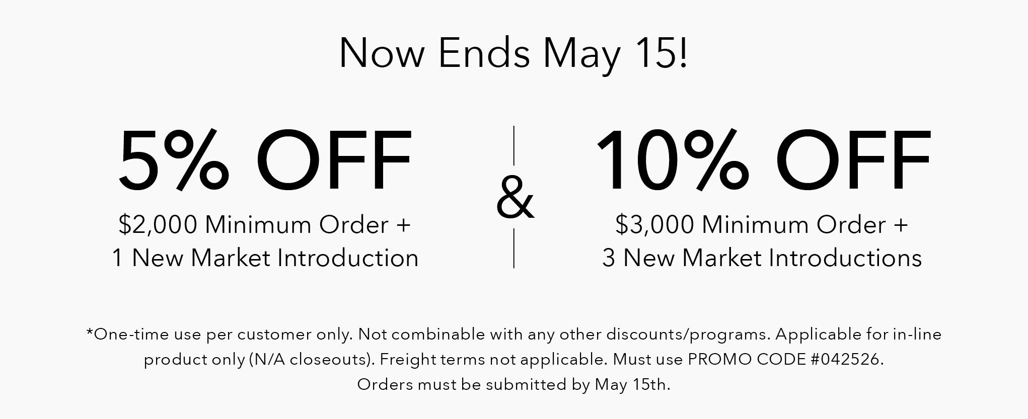 Promo now ends May 15